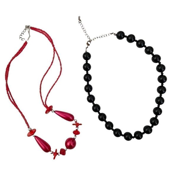 Fashionable Boho Beaded Necklace Bundle of 2 - Picture 1 of 7